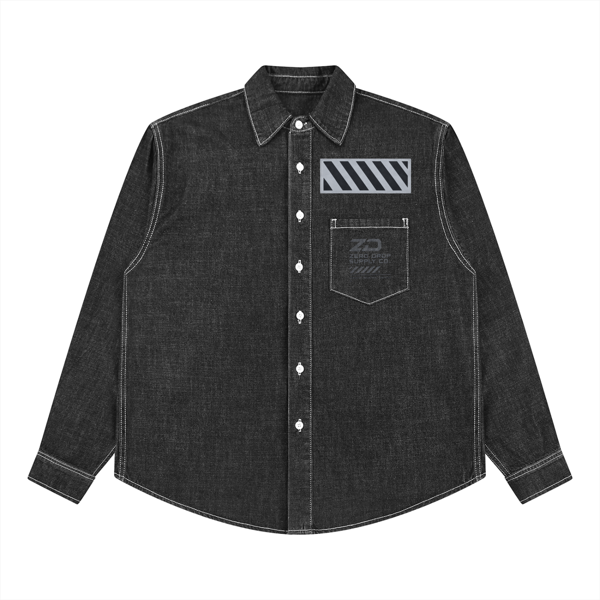 Unisex Vintage Wash Denim Shirt