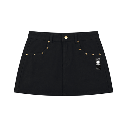 Women's Studded Denim Mini Skirt