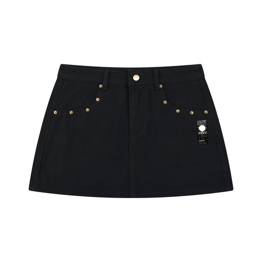 Women's Studded Denim Mini Skirt