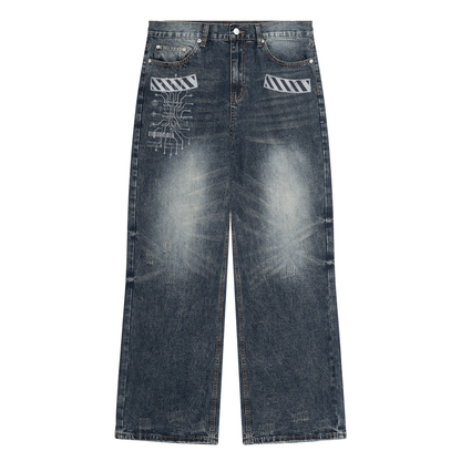 Men's Vintage Wash Denim Jeans