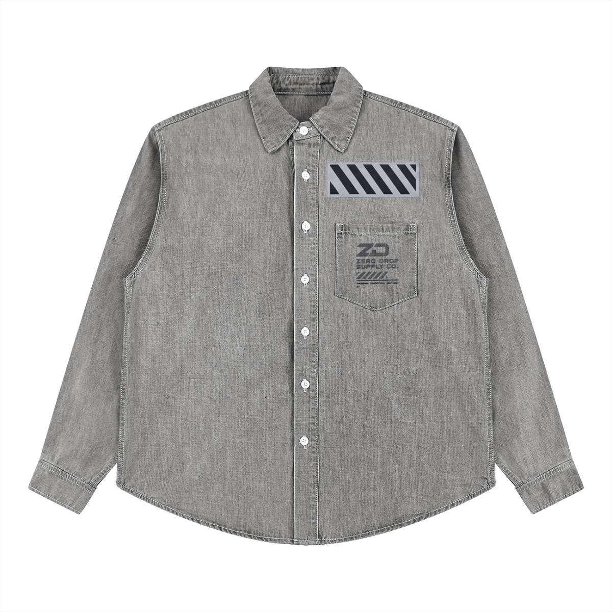 Unisex Vintage Wash Denim Shirt