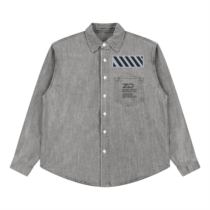Unisex Vintage Wash Denim Shirt