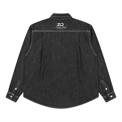 Unisex Vintage Wash Denim Shirt
