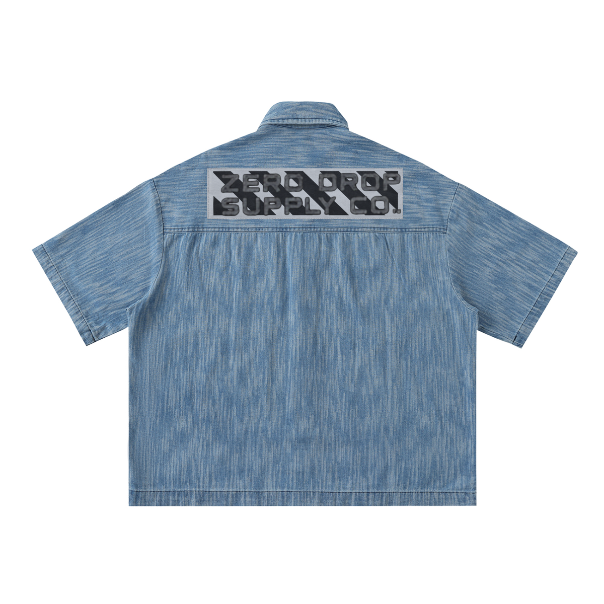 Distressed Wash Short-Sleeve Shirt