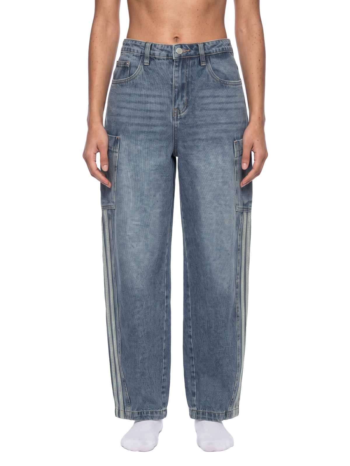 Women's Vintage Wash Barrel Leg Jeans - ZERO DROP SUPPLY CO